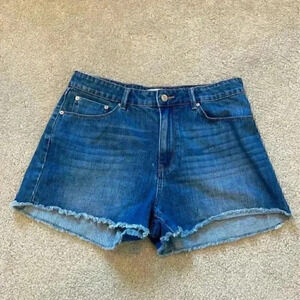 Mng by mango super high waisted jean shorts